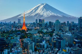 Mt. Fuji and Tokyo skyline