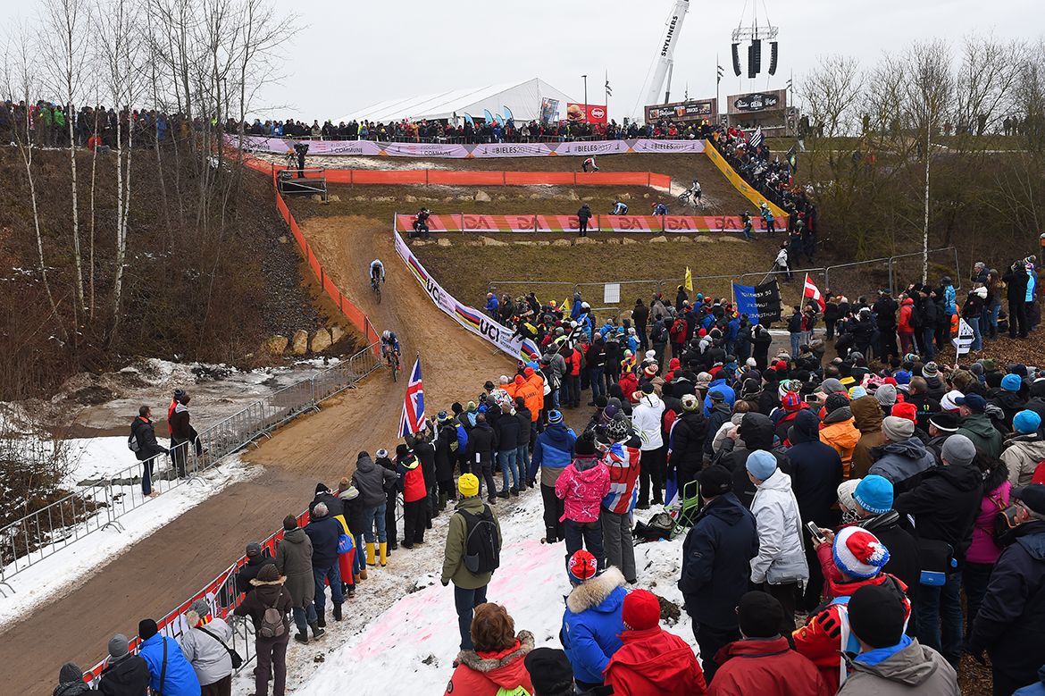 Fans watch on