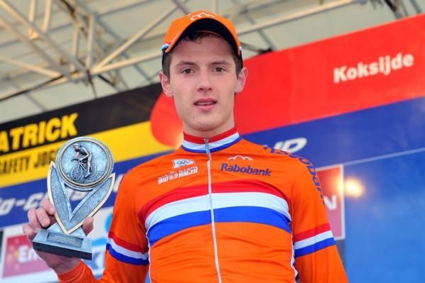 Micky Van Empel (Netherlands) on the podium afterwards.