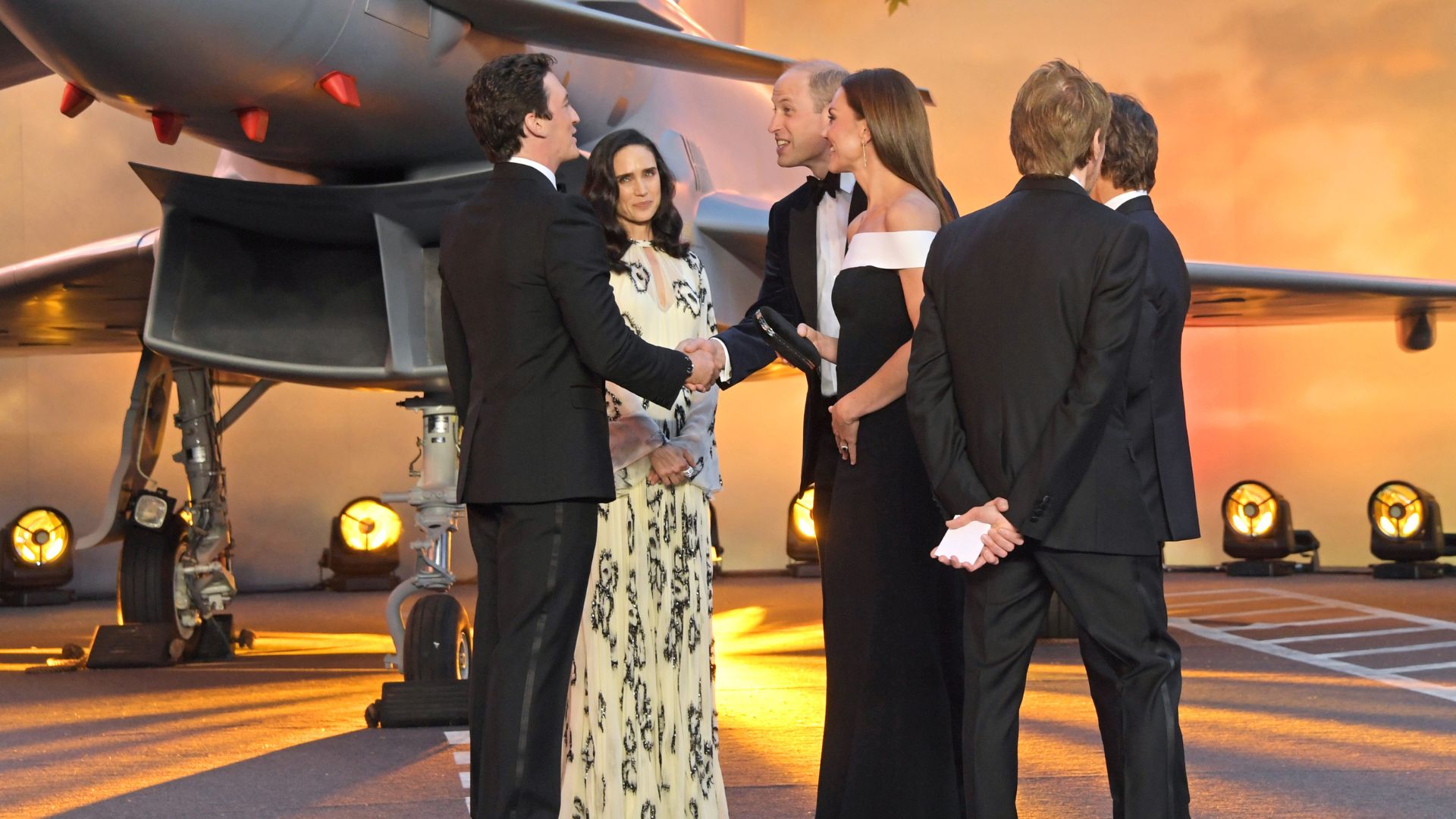 The cast of Top Gun: Maverick meet with Kate Middleton and Prince William