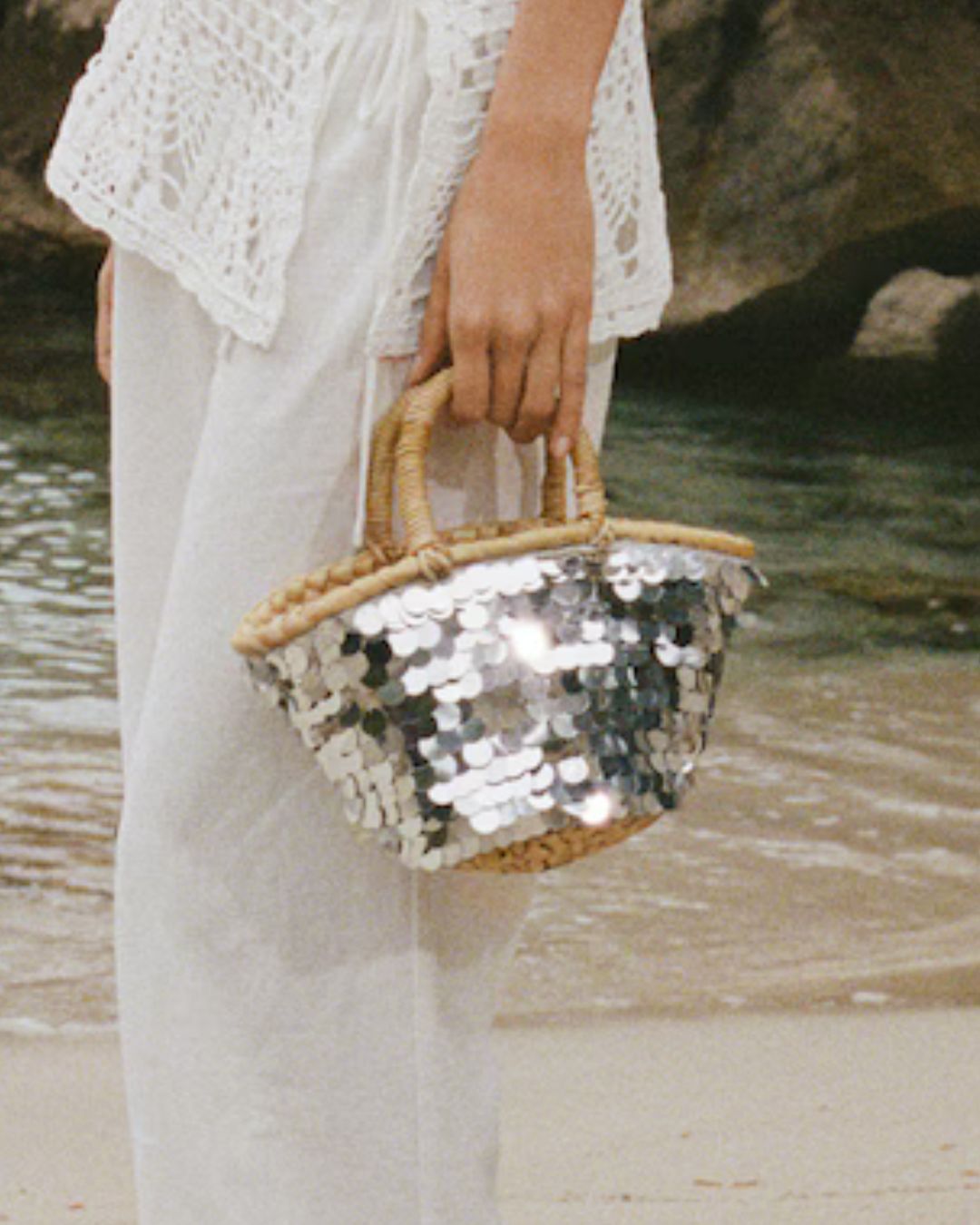 MANGO, Sequined Mini-Basket - Women | Mango United Kingdom