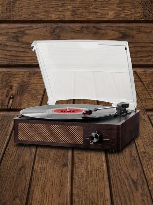 Vinyl Record Player With Built-In Bluetooth & 2 Stereo Speakers