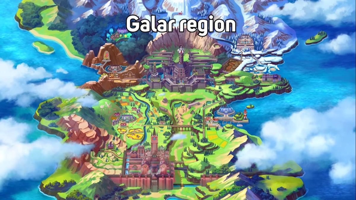 Galar Region Map - Pokemon Sword and Shield Guide - IGN