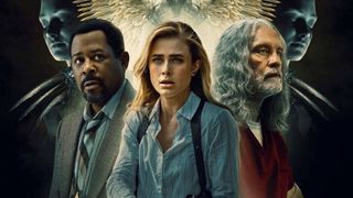 Martin Lawrence, Melissa Roxburgh, and John Malkovich in "Mindcage" film (2022)