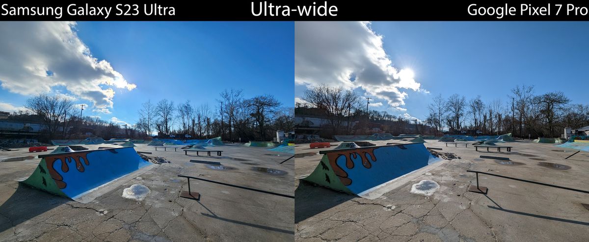Comparing the ultrawide cameras between the Galaxy S23 Ultra and other Android phones