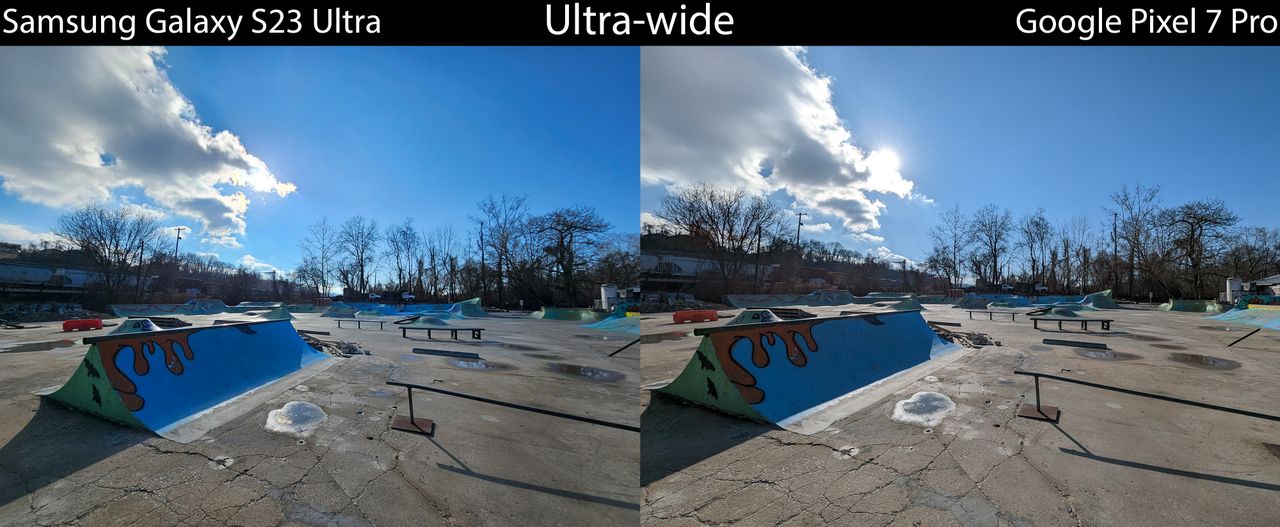 Comparing the ultrawide cameras between the Galaxy S23 Ultra and other Android phones