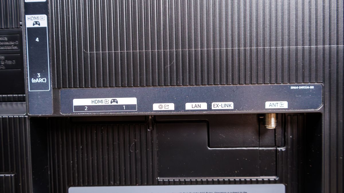 The ports on a Samsung S85H OLED TV