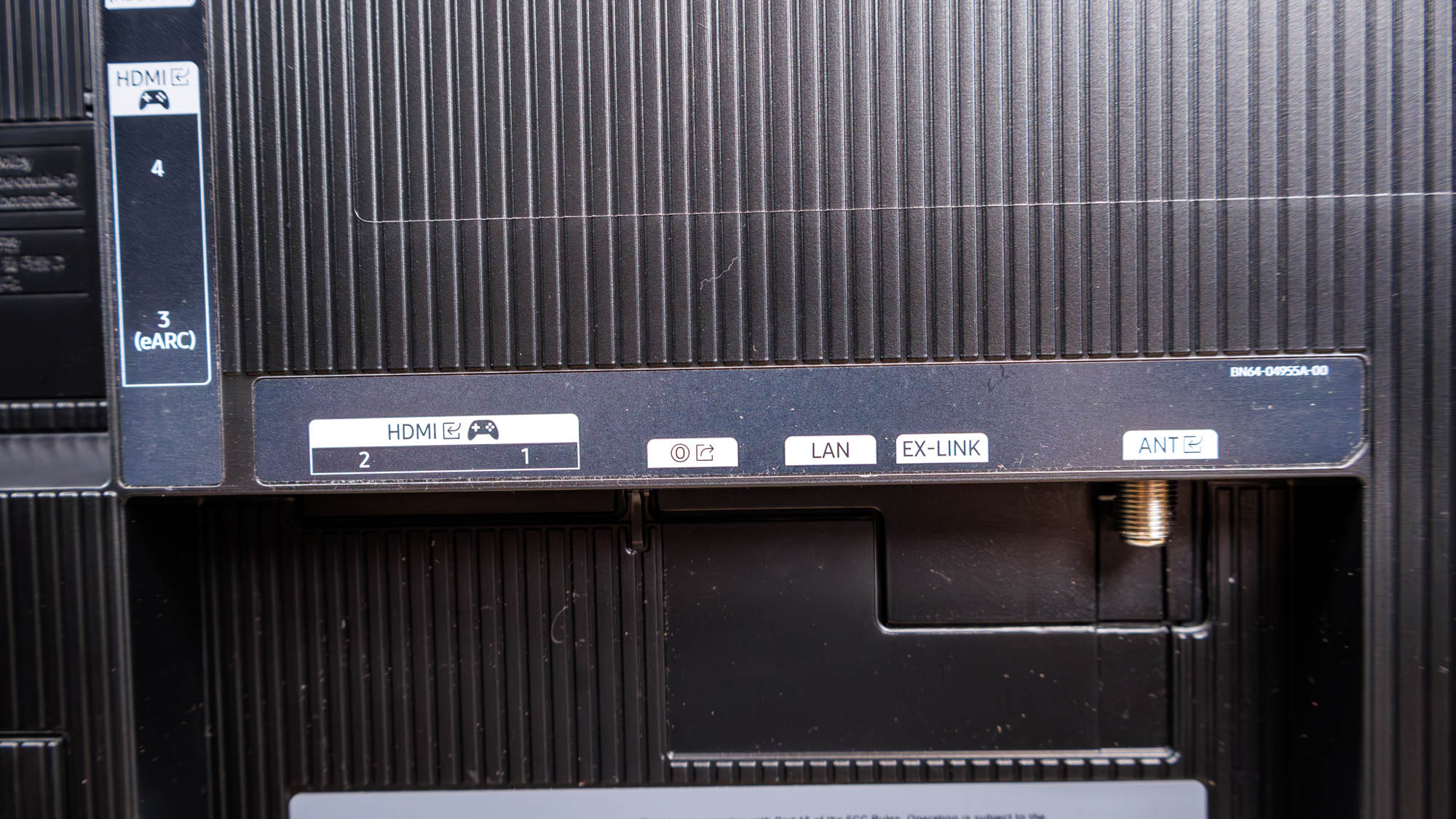 The ports on a Samsung S85H OLED TV