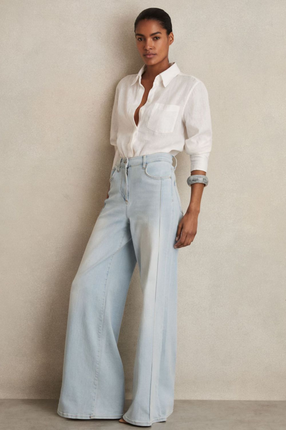 Reiss Heather Petite Wide-leg Jeans