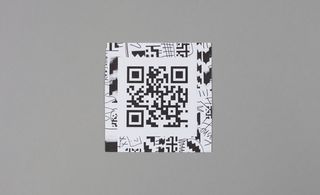 Invitation paid homage to the QR barcode