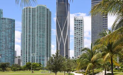One Thousand Museum stands out in the Miami skyline