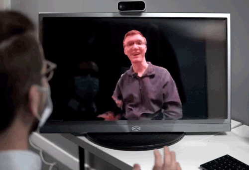 3-D videoconferencing