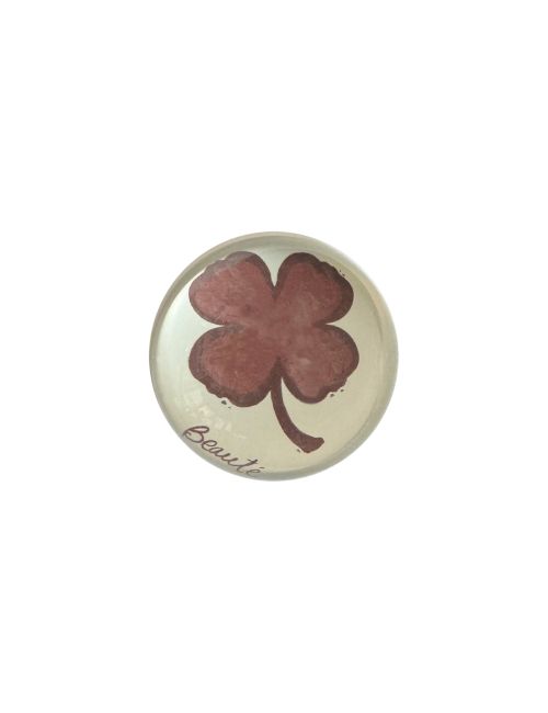 Burgundy Clover Paperweight