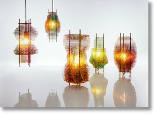 Jorge Pardo Brussels Lamps reissued by Taschen made of colourful plastic layers