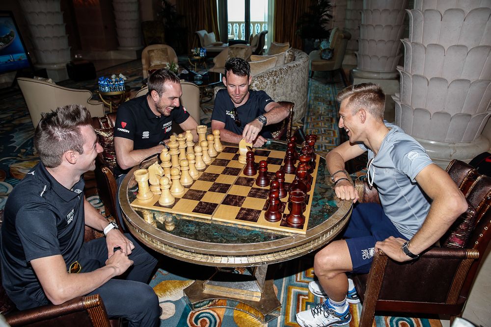 Rider play a game of chess in Dubai