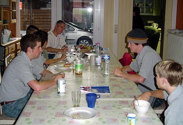 The boys have to eat regularly