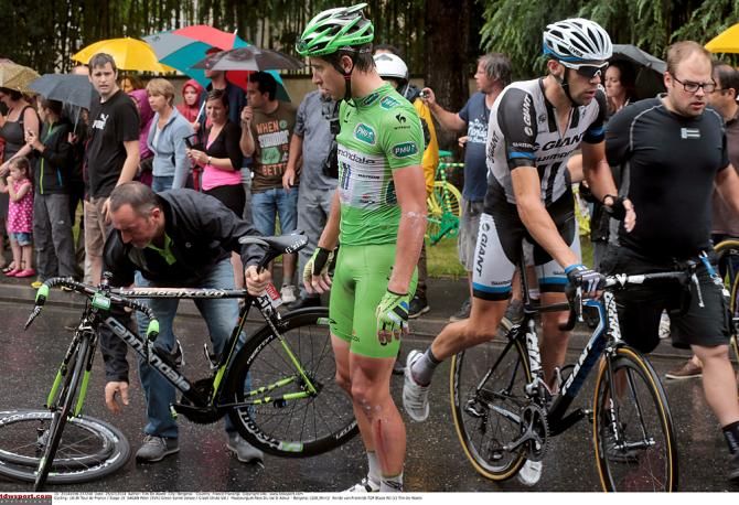 Peter Sagan (Cannondale) was involved in a late-race crash