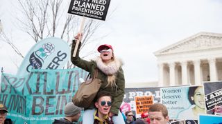 protesters at the march for life rally 2017