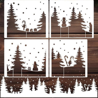 Sunverse Christmas Stencils for Window Glass