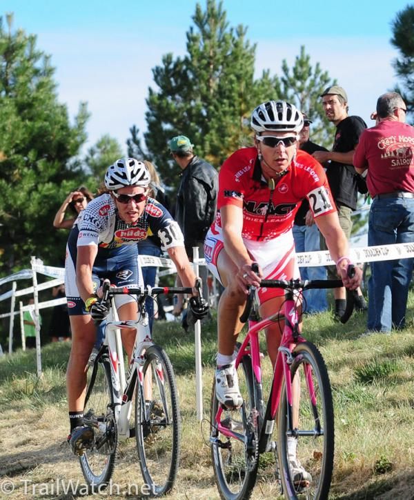 Meredith Miller (California Giant Berry) being shadowed by Nicole Duke.