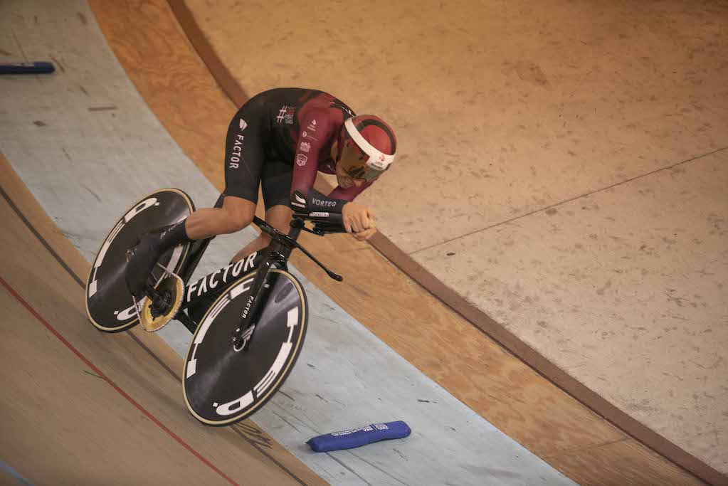 Alex Dowsett in Aquascalientes, Mexico during his UCI Hour Record attempt