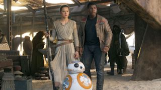 Daisy Ridley and John Boyega in Star Wars: The Force Awakens