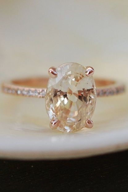 EidelPrecious Champagne Sapphire Engagement Ring