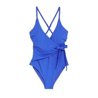 M&S Tummy Control Padded Wrap Plunge Swimsuit