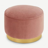 Hetherington Large Brass Base Pouffe - Made.comThis gorgeous velvet pouffe from Made.com comes in six heavenly colours.