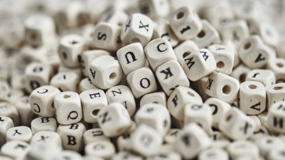 Letters on beads