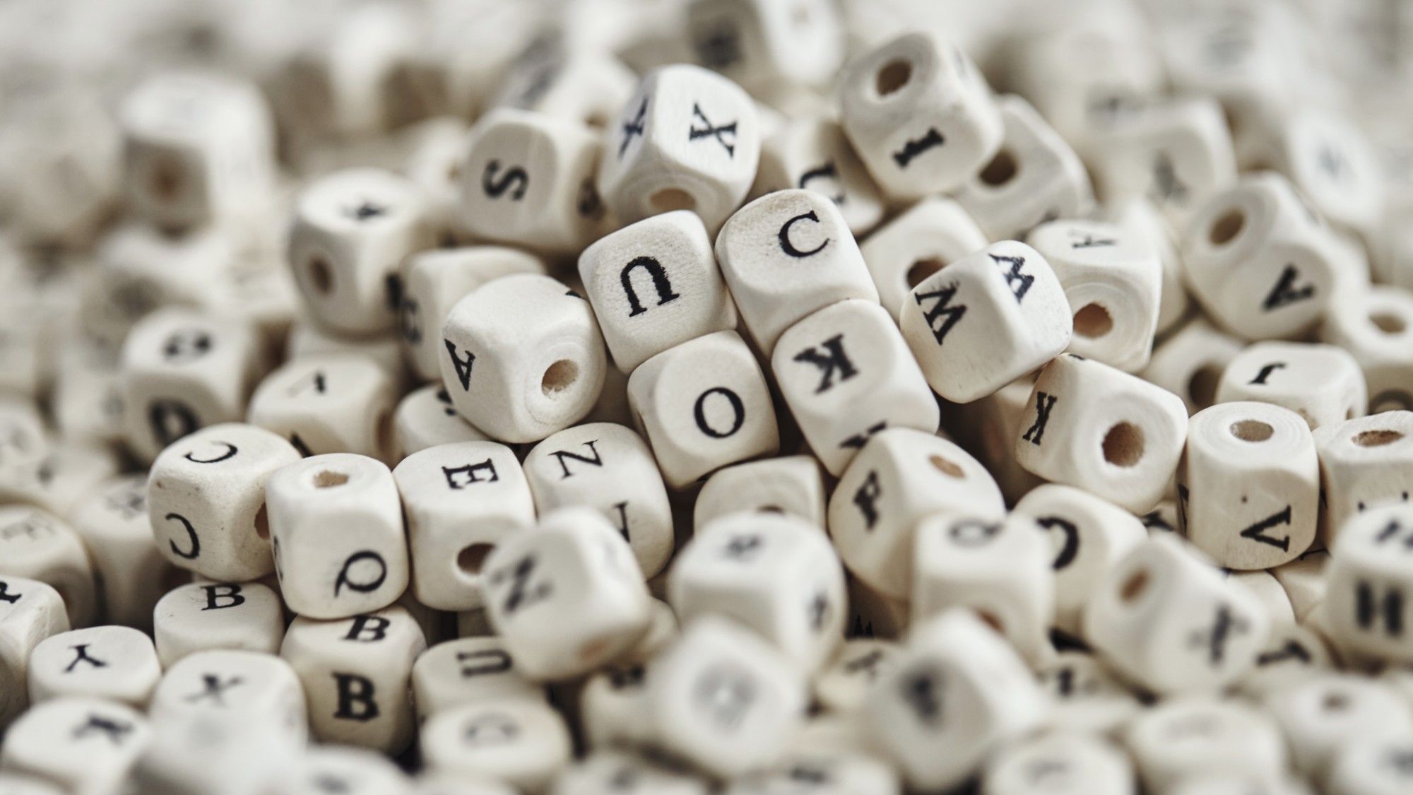 Letters on beads