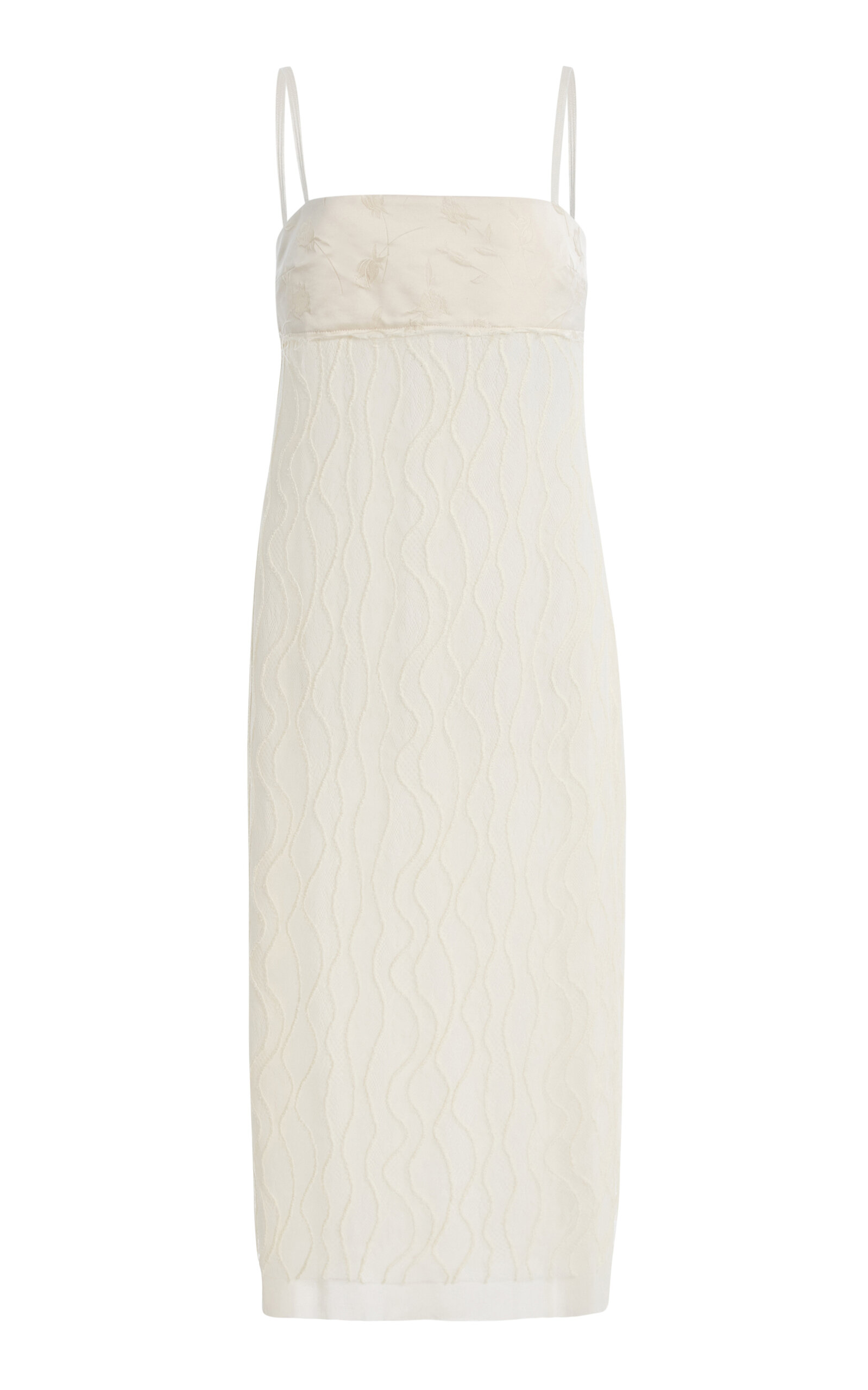 Sureau Cotton-Blend Intarsia Banner Slip Dress