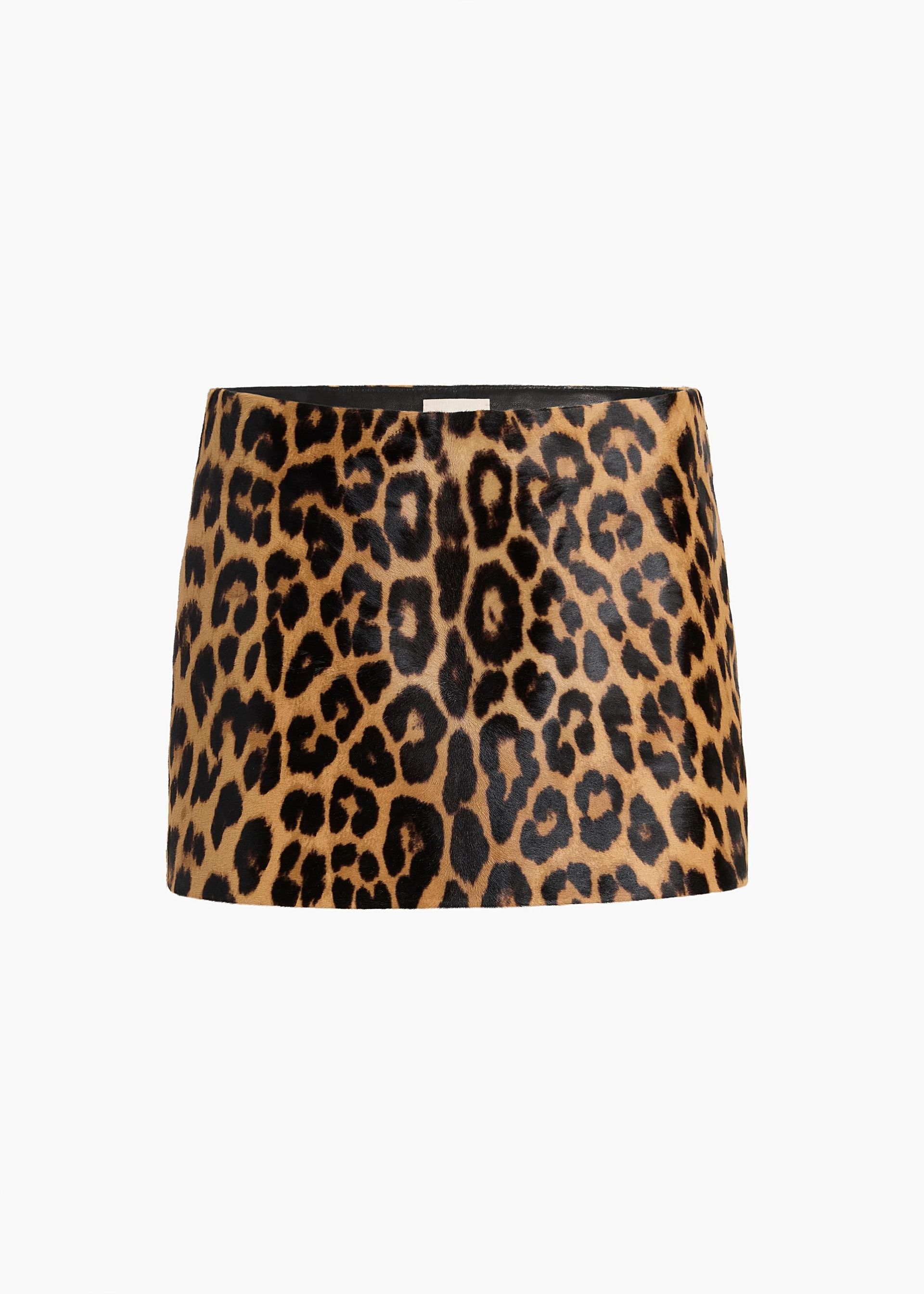 Khaite, Jett Skirt in Leopard Print Haircalf