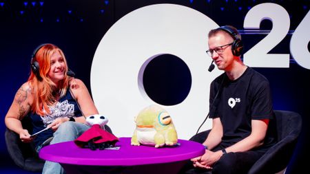 Ashley Farkas of Games Done Quick at a panel discussion at gamescom 2026