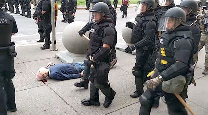 Police shoved protester in Buffalo