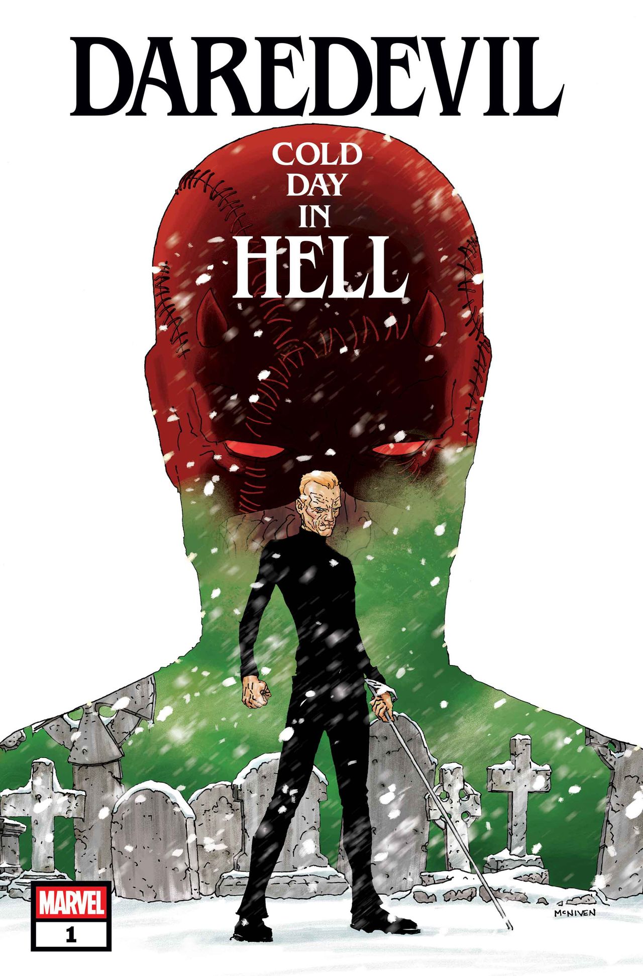 Steve McNiven's main cover for Daredevil: Cold Day in Hell #1.
