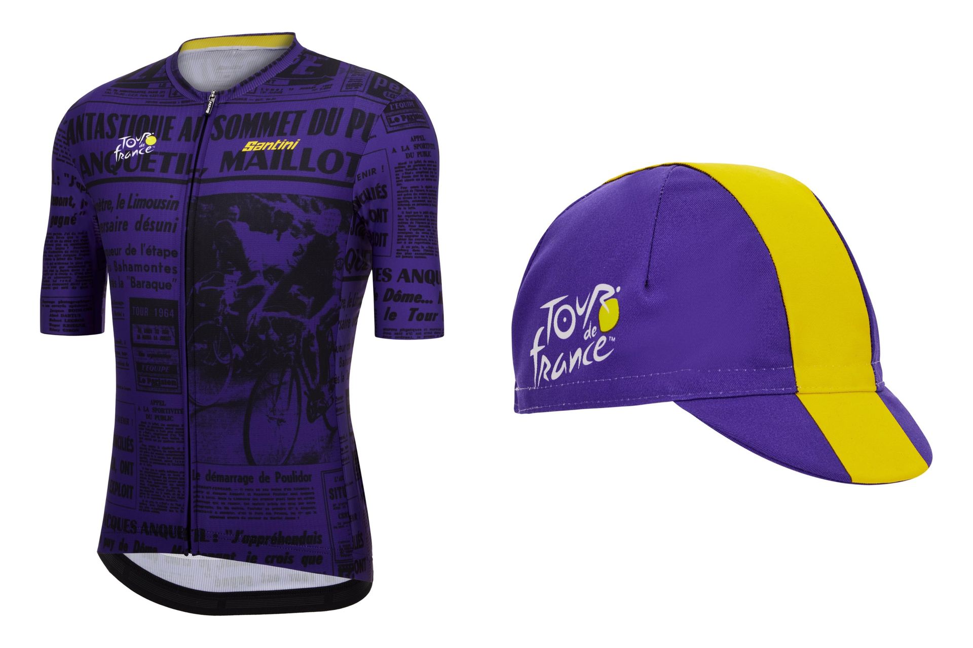 Le kit Santini 2023 Tour de France présente ce design inspiré de l'étape 9 de la course