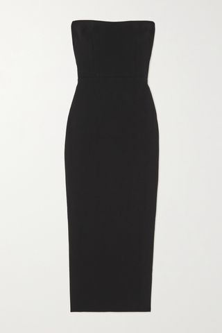 Callan Strapless Crepe Midi Dress