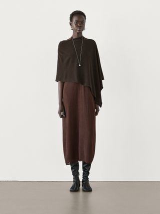 Asymmetric Cashmere Cape