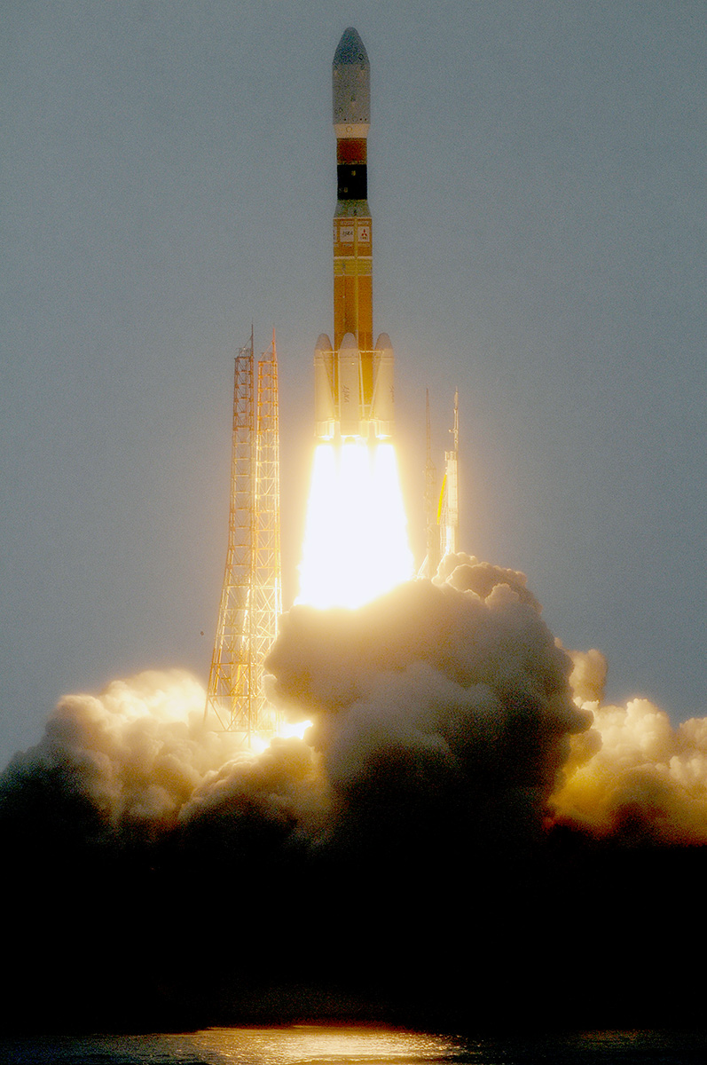 Japan's robotic HTV-3 cargo spaceship launches July 20, 2012 from Tanegashima Space Center in southern Japan.
