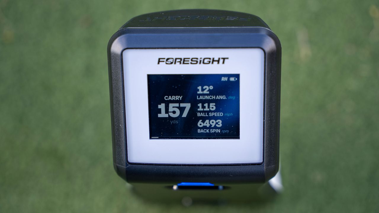 Foresight Sports GC2 launch monitor screen