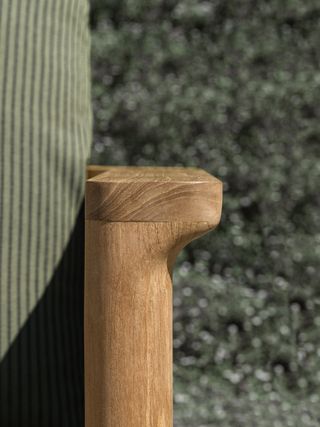 Wooden arm of chair