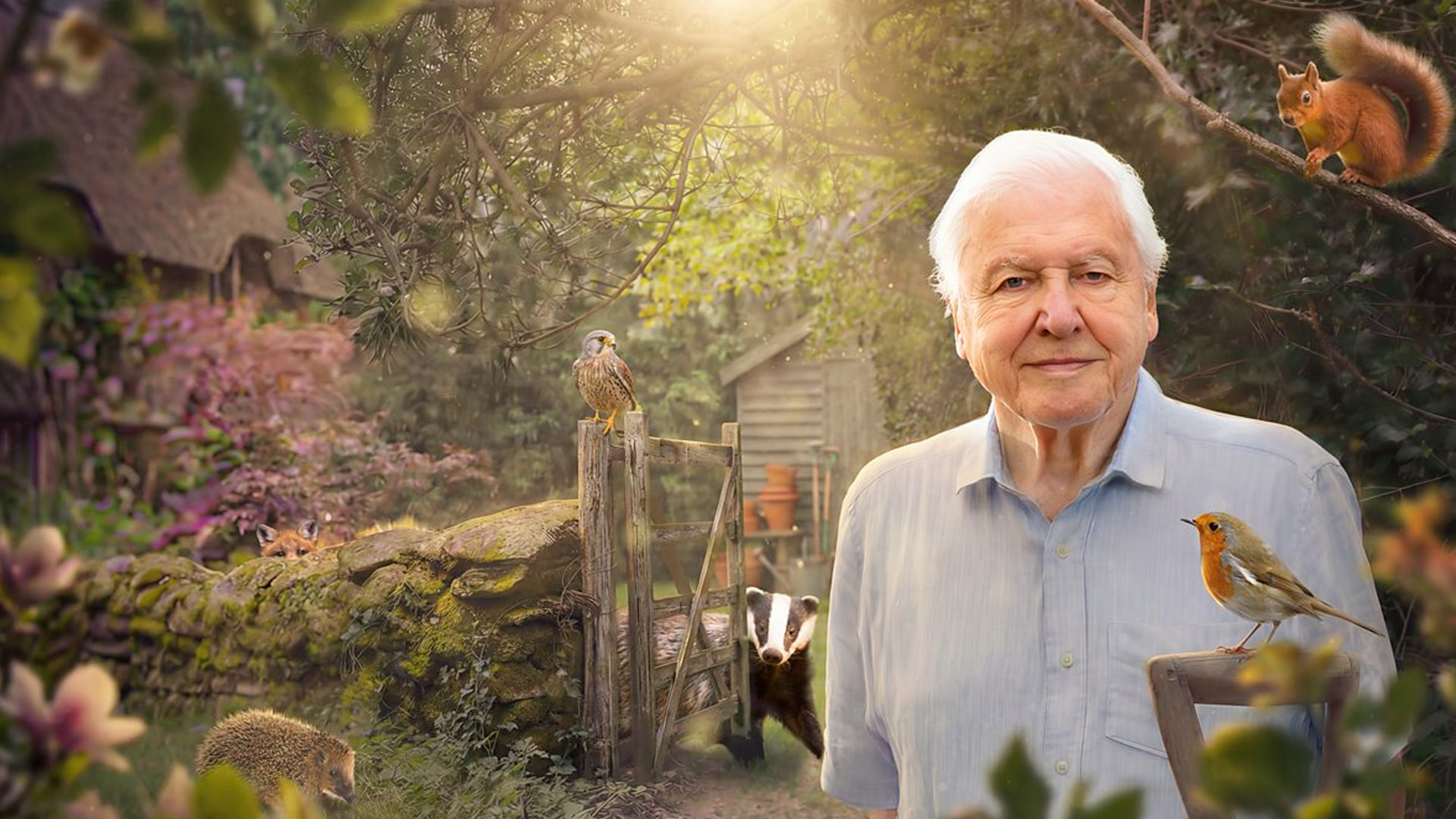 David Attenborough in Secret Garden.