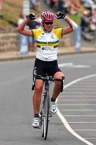 Alexis Rhodes celebrates