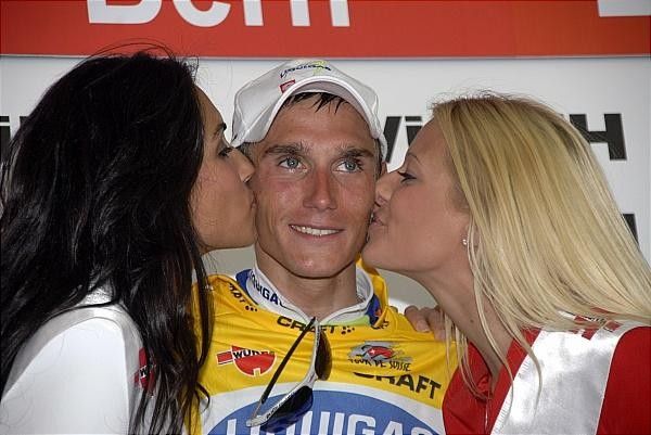 Kisses for the overall race winner.