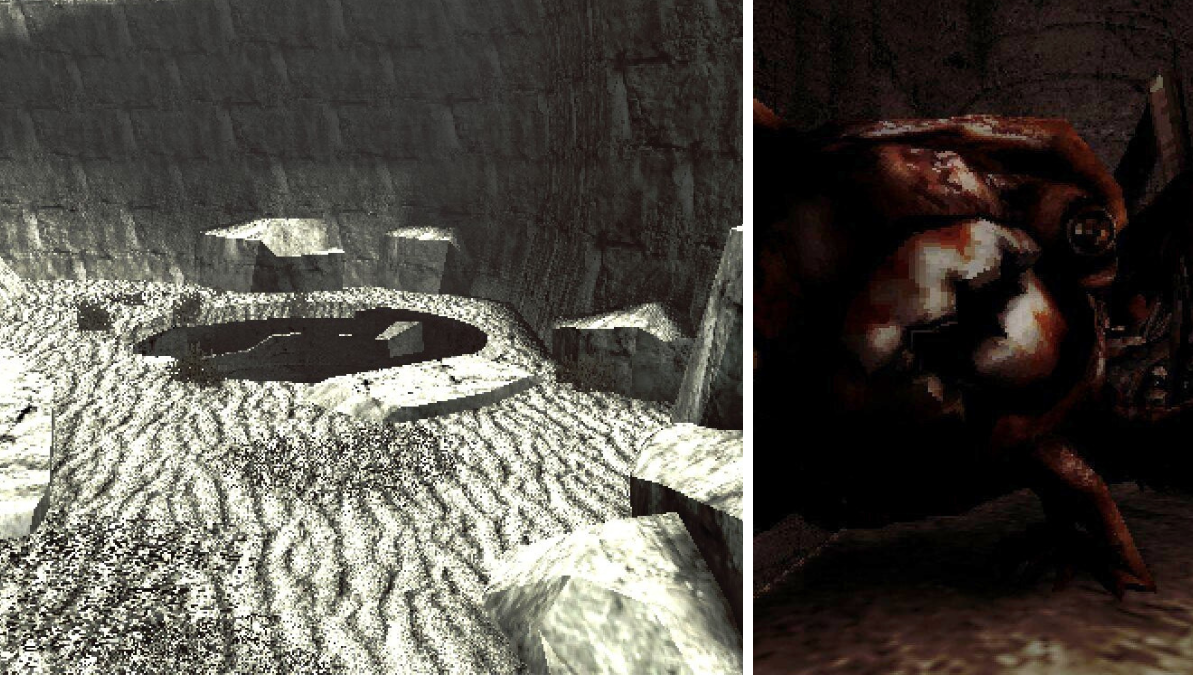An image of a pit and a giant centipede