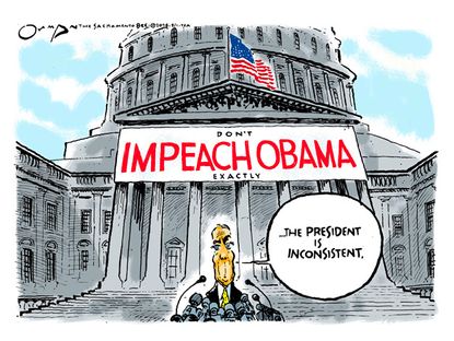Political cartoon Obama impeachment