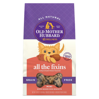 Old Mother Hubbard by Wellness All The Fixins Grain-Free Natural Mini Oven-Baked Biscuits Dog Treats