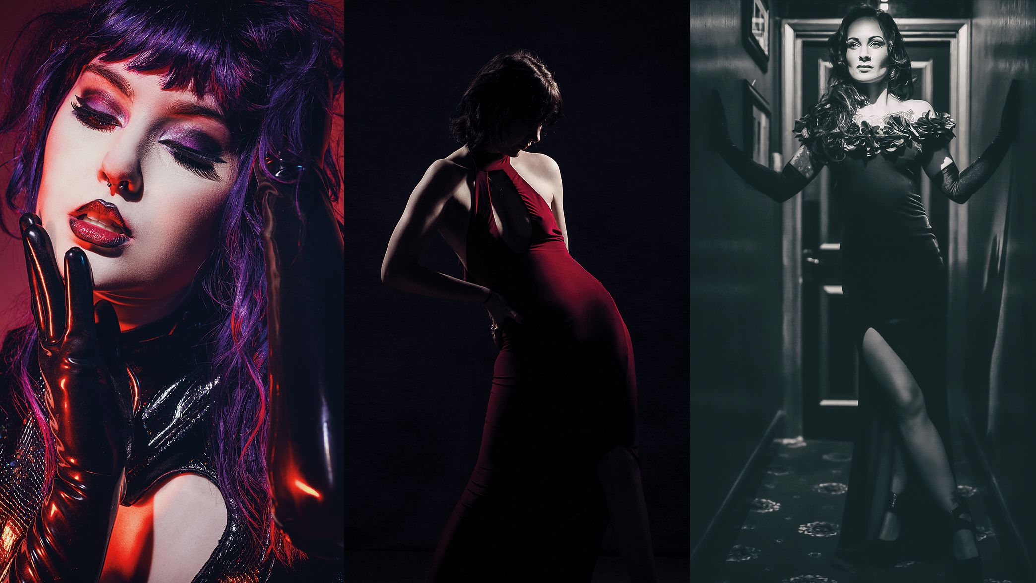 Now Dramatic For a more dramatic look, I add more lights to create high contrast and ...