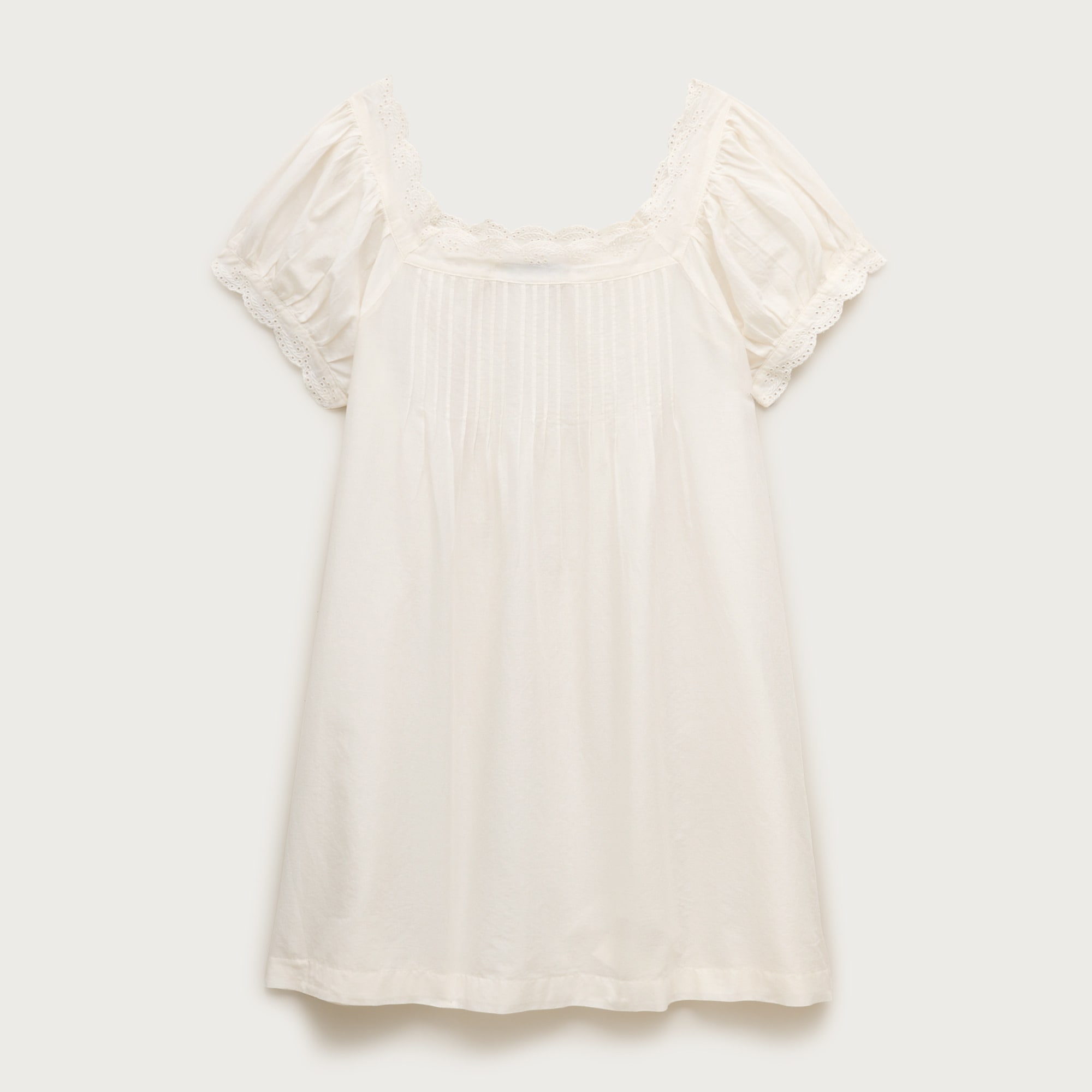 J.Crew Cotton Voile Scallop-Trim Babydoll Dress.